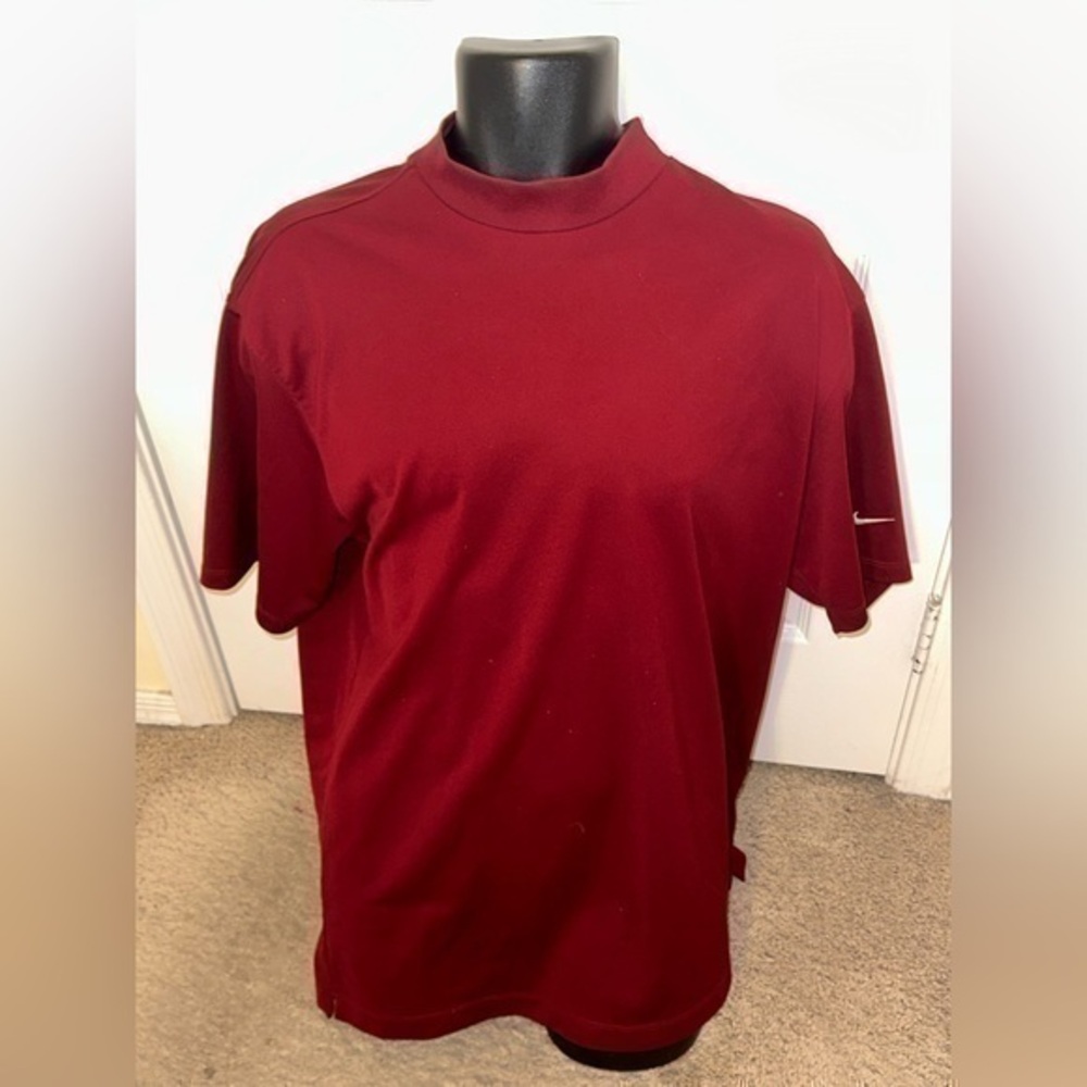 Nike Pre Own As Is Size XL Golf Red Mock Polo Shirt short sleeve